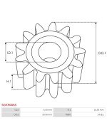 Indítómotor áttételek fogaskerekei - SGK9006S