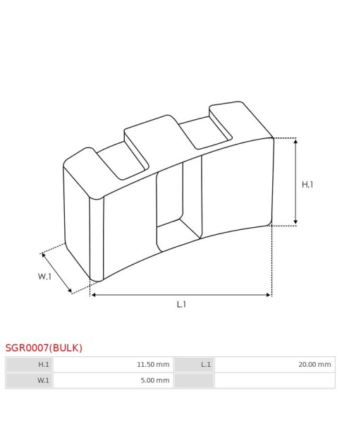 Indítómotor áttételek gumijai - SGR0007(BULK)