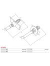 Indítómotor szolenoid mozgó érintkezők - SP0089S