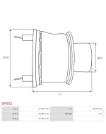 Indítómotor szolenoidok vasmagjai - SP0011