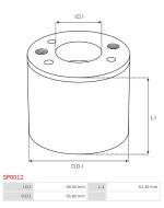 Indítómotor szolenoidok burkolatai - SP0012
