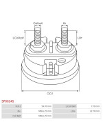 Indítómotor szolenoidok sapkái - SP0024S