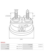 Indítómotor szolenoidok sapkái - SP0025