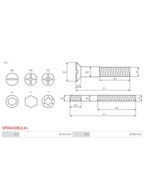 Csavarjai - SP0043(BULK)