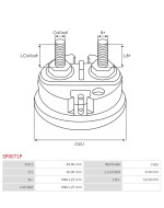 Indítómotor szolenoidok sapkái - SP0071P