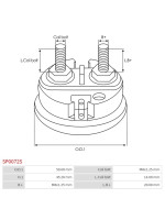 Indítómotor szolenoidok sapkái - SP0072S