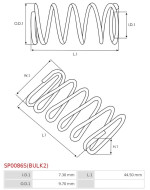 Indítómotor szolenoidok rugói - SP0086S(BULK2)