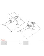 Indítómotor szolenoid mozgó érintkezők - SP0089S