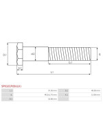 Indítómotor szolenoidok fix érintkezői - SP0101P(BULK)