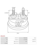 Indítómotor szolenoidok sapkái - SP0107S