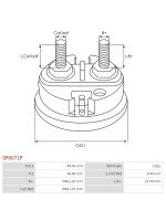 Indítómotor szolenoidok sapkái - SP0071P