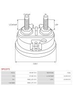 Indítómotor szolenoidok sapkái - SP0107S
