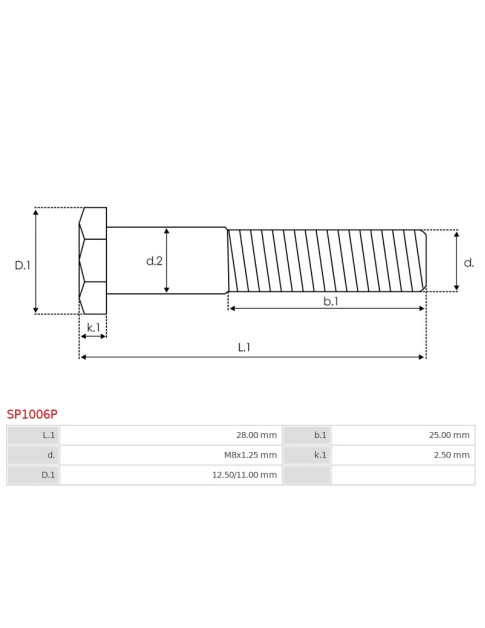 Indítómotor szolenoidok fix érintkezői - SP1006P