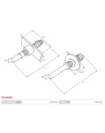 Indítómotor szolenoid mozgó érintkezők - SP1008S