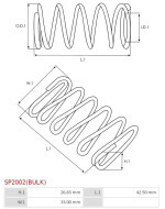 Indítómotor szolenoidok rugói - SP2002(BULK)