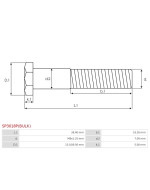 Indítómotor szolenoidok fix érintkezői - SP3018P(BULK)