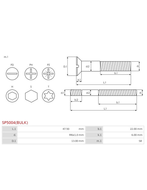 Csavarjai - SP5004(BULK)