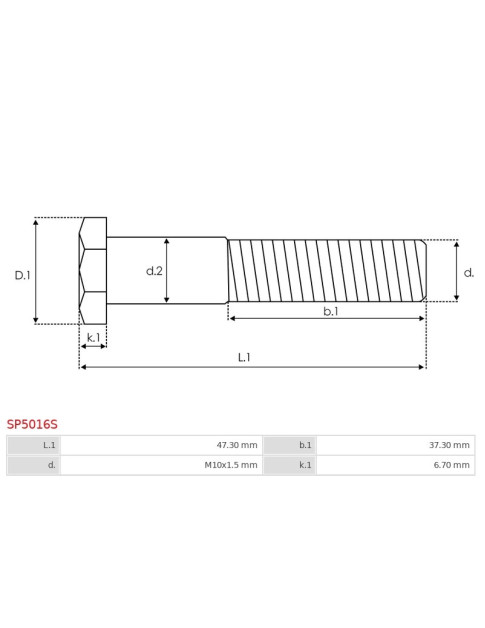 Indítómotor szolenoidok fix érintkezői - SP5016S