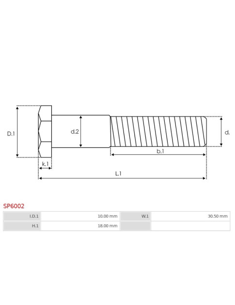 Indítómotor szolenoidok fix érintkezői - SP6002