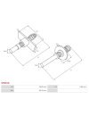 Indítómotor szolenoid mozgó érintkezők - SP9019