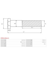 Indítómotor szolenoidok fix érintkezői - SP9012(BULK)