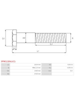 Indítómotor szolenoidok fix érintkezői - SP9012(BULK2)