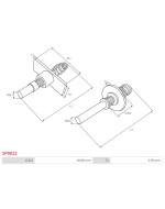 Indítómotor szolenoid mozgó érintkezők - SP9022