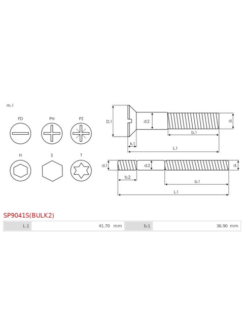 Csavarjai - SP9041S(BULK2)