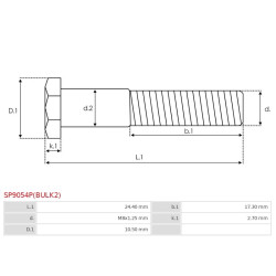 Indítómotor szolenoidok fix érintkezői - SP9054P(BULK2)