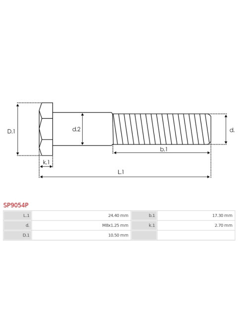 Indítómotor szolenoidok fix érintkezői - SP9054P