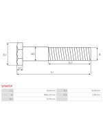 Indítómotor szolenoidok fix érintkezői - SP9055P