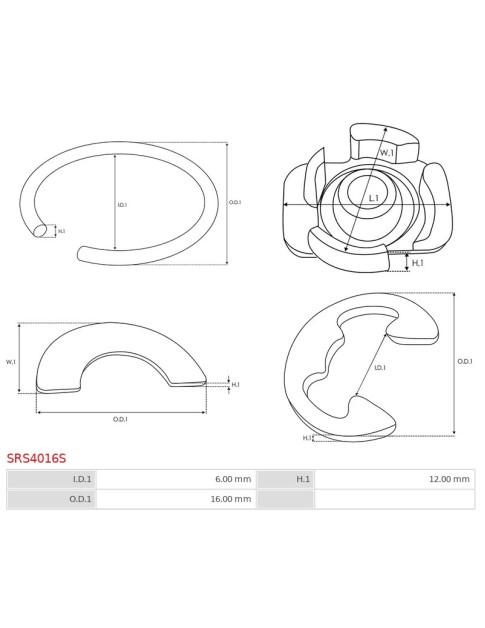 Indítómotor zárógyűrűi - SRS4016S