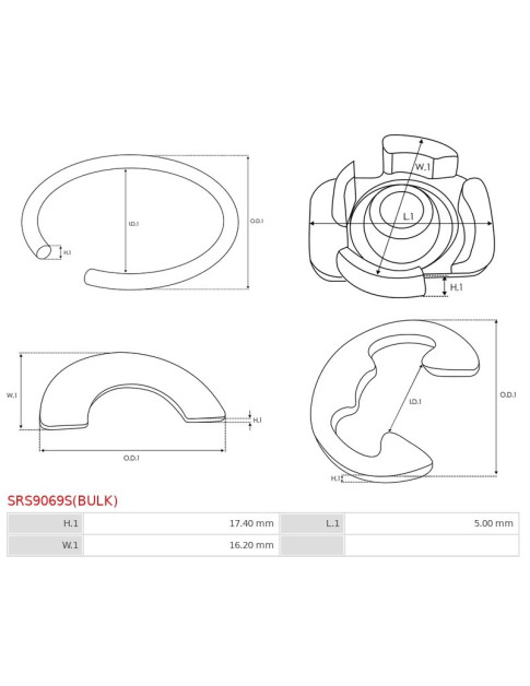 Indítómotor zárógyűrűi - SRS9069S(BULK)