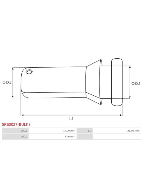 Indítómotor gumi elvezetések - SRS0027(BULK)