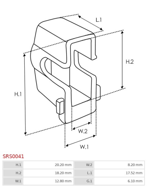 Indítómotor kefék befogói - SRS0041