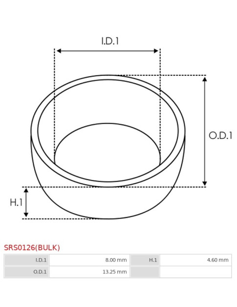 Indítómotor záró karimák - SRS0126(BULK)