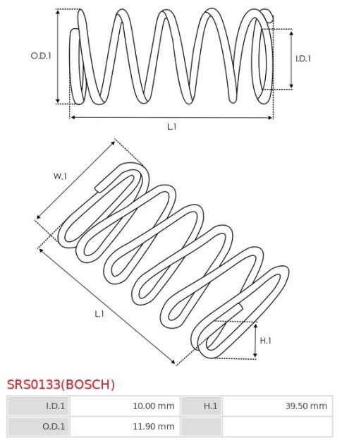 Indítómotor kefetartók rugói - SRS0133(BOSCH)