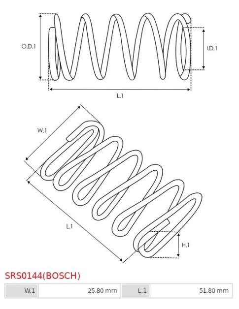 Indítómotor kefetartók rugói - SRS0144(BOSCH)