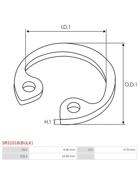 Indítómotor zégergyűrűk - SRS1018(BULK)