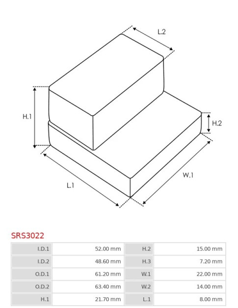 Indítómotor gumi tömítései - SRS3022