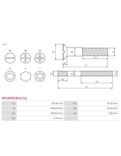 Csavarjai - SRS4005(BULK2)