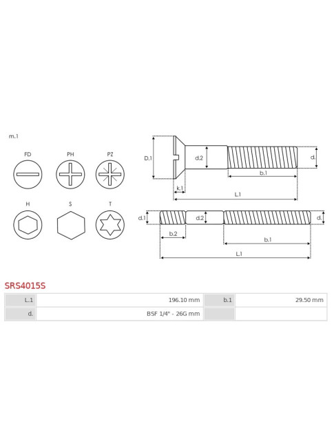 Csavarjai - SRS4015S