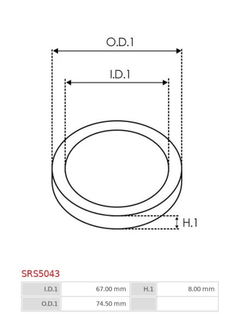 Indítómotor áttételek tömítései - SRS5043