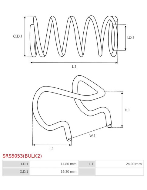 Indítómotor villák rugói - SRS5053(BULK2)