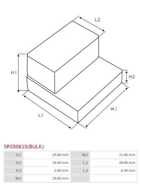 Indítómotor gumi tömítései - SRS5061S(BULK)