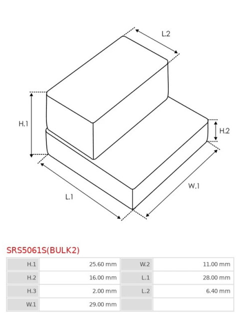 Indítómotor gumi tömítései - SRS5061S(BULK2)