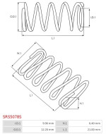 Indítómotor kefetartók rugói - SRS5078S