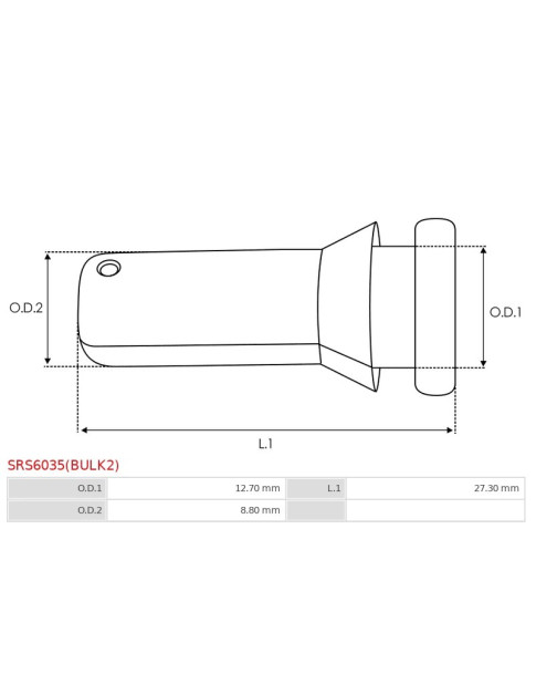 Indítómotor gumi elvezetések - SRS6035(BULK2)