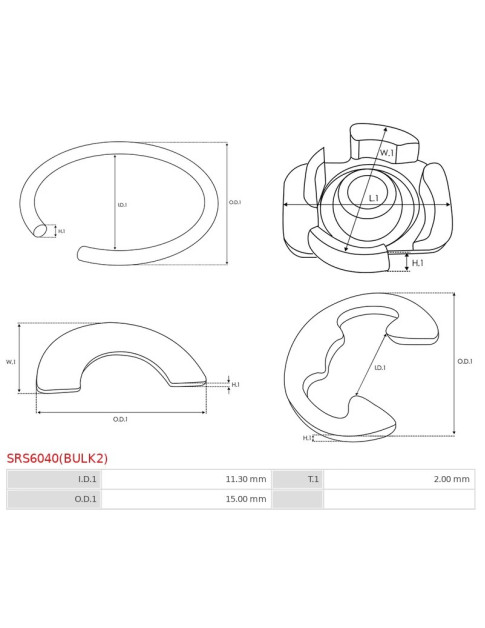 Indítómotor zárógyűrűi - SRS6040(BULK2)