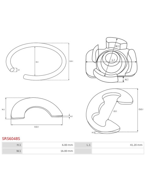 Indítómotor zárógyűrűi - SRS6048S